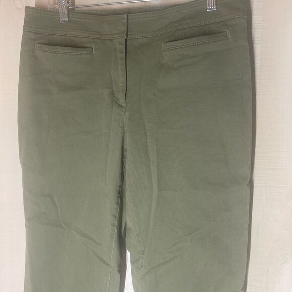 Talbots olive green‎ signature pants ankle zipper, size 6 - Picture 6 of 12